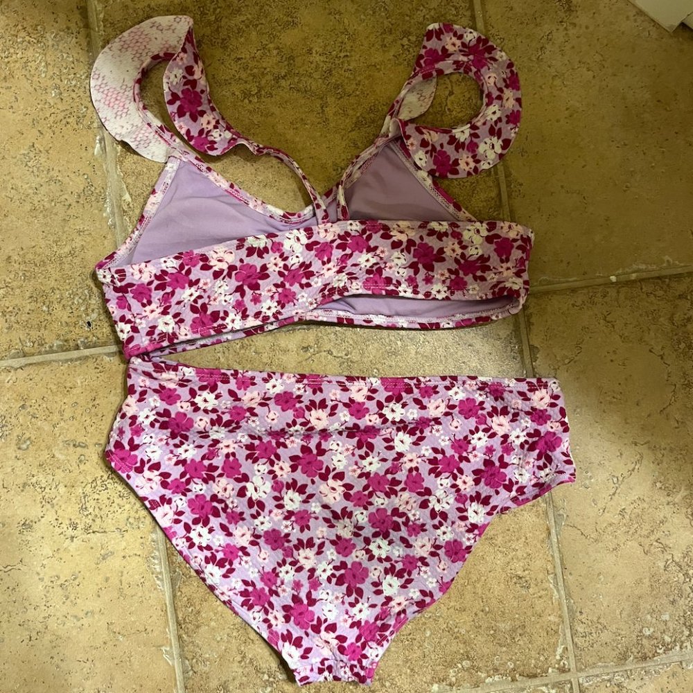 Purple Flower Swimsuit